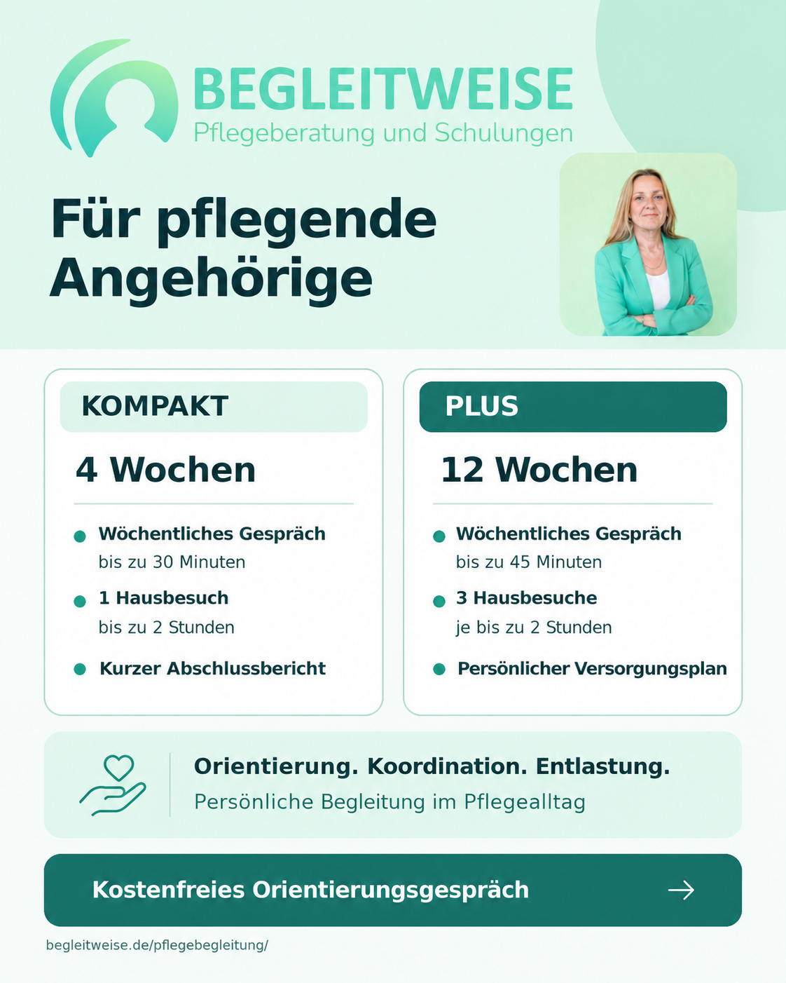 Pflegebegleitung für Angehörige – Kompakt & Plus